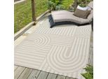 Muratap Berlin outdoor japandi - vloerkleed binnen en buiten laagpolig tapijt tuin- 200x290 cm