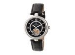 Montre semi-squelette automatique Empress Stella avec bracelet en cuir MOP