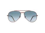 Ray-Ban Aviator Unisex Gepolijst Roségoud Blauw Kleurverloop RB3625 New Aviator