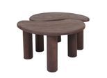 Home67 Salontafel lina espresso mangohout set van 2