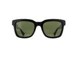 Gucci Square Mens zwart en groen met rode streep groene zonnebril