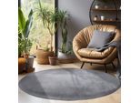 Muratap Sky soft uni basic rond vloerkleed laagpolig effen kleur