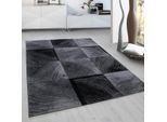 Muratap Plus vloerkleed laagpolig tapijt woonkamer grijs / zwart- 240x340 cm