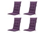 Madison tuinkussen hoge rug panama purple 123x50cm 4 stuks