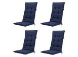 Madison tuinkussen hoge rug panama indigo 123x50cm 4 stuks