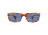 Moncler rechthoek heren Havana blauwe zonnebril