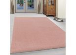 Muratap Basics effen vloerkleed roze laagpolig- 200x290 cm
