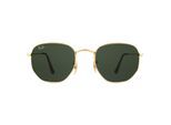 Ray-Ban Sonnenbrille sechseckig 3548N 001 Gold Grün G-15