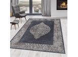 Muratap Fiesta wasbaar vloerkleed laagpolig barok design grijs woonkamer
