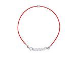 DIADEMA - Armband - Rotes Nylon - Echter Diamant