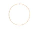Collier Rang PRINCESSE Perles d'Eau Douce Rondes 7-8 mm Rose Naturel Fermoir Prestige Or Blanc 18 Carats