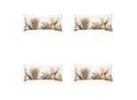 Madison sierkussen flore purple ca. 28x60 cm set van 4