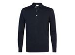 Profuomo Luxury basic polo met lange mouwen