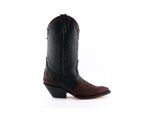 Grinders Unisex-Cowboystiefel aus schwarzem/burgunderrotem Leder, Arizona