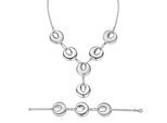 Orphelia Damen 925 Sterling Silber Set: Kette + Armband - Silber SET-018