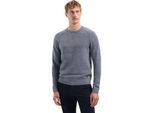 No Excess Pullover crewneck soft wool blend washed blue