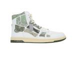 Amiri Bandana Skel Top Hoge Olijfgroene Sneakers