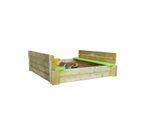 Wendi Toys ® houten zandbak met deksel 117x117x39 cm