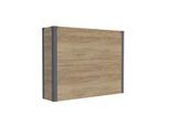 Westmann Talus xl metalen plantenbak met bodem 100x25x77 cm houtlook