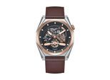 Montre automatique Heritor Amadeus semi-squelette avec bracelet en cuir