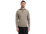 No Excess Pullover half zip wing collar tuck clay