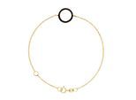 DIADEMA - Armband - Gelbgold - Diamanten - Schwarz