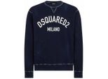 Dsquared2 Milano Logo Cool Fit Marineblaues Sweatshirt