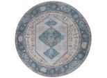 Veer Carpets Vloerkleed karaca blue 03 rond ø160 cm