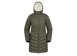 Mountain Warehouse Dames/Dames Florence gewatteerde jas met imitatiebontvoering (Kaki Groen)
