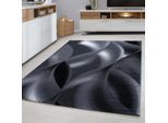 Muratap Plus vloerkleed laagpolig tapijt woonkamer grijs / zwart- 240x340 cm