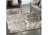 Muratap Fashion relax marmer laagpolig vloerkleed modern luxe creme
