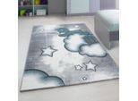 Muratap Kids dreams vloerkleed kinderkamer blauw / grijs laagpolig- 160x230 cm