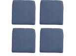 Madison zitkussen wicker panama safier blue ca. 48x48 cm set van 4