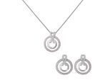 Orphelia 'Azalea' Dames 925 Sterling Zilveren Set: Ketting-Hanger + Oorbellen - Zilver SET-7095