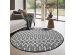 Muratap Rond boho nomade | laagpolig vloerkleed | modern tapijt | woonkamer, slaapkamer