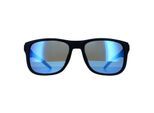 Tommy Hilfiger Wrap Mens Matte Blue Blue Mirror Sonnenbrillen