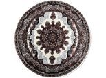 Muratap Isfahan oosters vloerkleed nain laagpolig klassiek vintage tapijt rond / multi- 250 cm rond