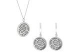 Orphelia 'Serena' Dames 925 Sterling Zilveren Set: Ketting-Pendant + Oorbellen - Zilver SET-7096