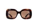 Gucci Vierkant Dames Havana met Zilver Bruin GG1695S