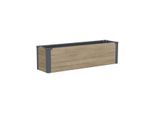 Westmann Talus m metalen plantenbak met bodem 100x25x27 cm houtlook
