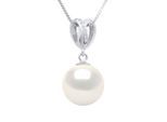 Anhänger Double Knot Weißgold – Diamanten 0,03 ct – echte Süßwasser-Zuchtperle rund 10–11 mm