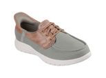 Skechers On-the-GO Flex - Palmilla Canvas/Faux Leather Vrouwen Olijf Bootschoenen