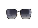 Tom Ford Heath FT0739 01D glanzend zwart grijs gepolariseerde zonnebril
