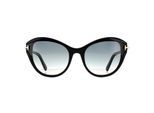Tom Ford zonnebril Leigh FT0850 01B Shiny Black Smoke Gradiënt