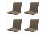 Madison stapelstoelkussen canvas eco+ ca. 97x49 cm set van 4