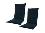 Kopu ® prisma navy comfortabeltuinkussen hoge rug 2 stuks