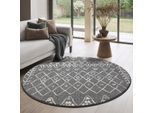 Muratap Rond boho vintage | laagpolig vloerkleed | modern tapijt | woonkamer, slaapkamer