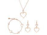 Orphelia 'Alfina' Damen-Set aus 925er Sterlingsilber: Kette + Armband + Ohrringe – Rosé SET-7383