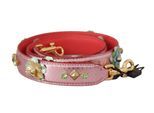 Dolce & Gabbana Elegante Metallic Roze Leren Schouderriem voor Dames