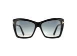 Tom Ford zonnebril leah ft0849 01b glanzende zwarte rookgradiënt